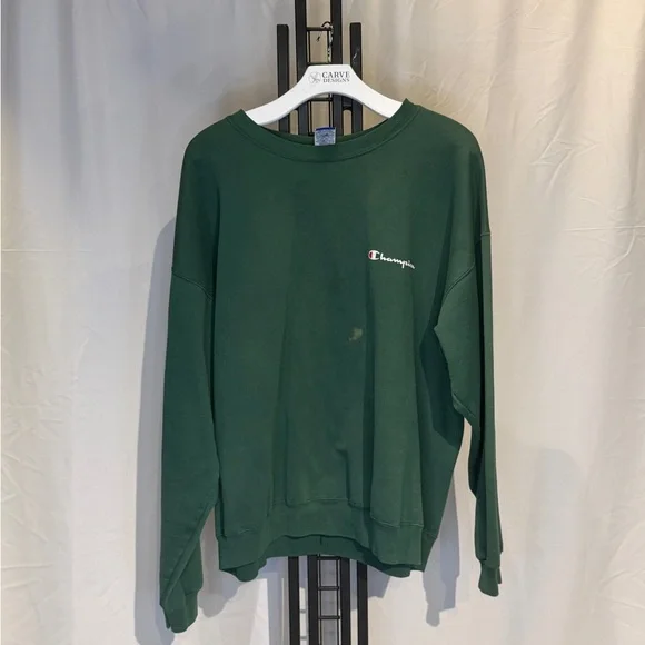 Champion Men's Crewneck Sweater - Deep Green - Picture 1 of 4
